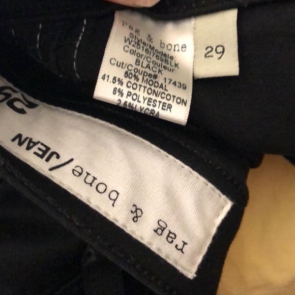 Rag & Bone white stripe black denim Mito Jean - Picture 6 of 6